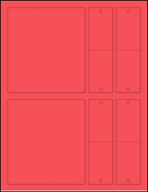 Sheet of 4.5" x 4.9" True Red labels