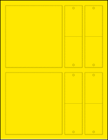 Sheet of 4.5" x 4.9" True Yellow labels