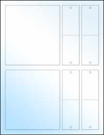 Sheet of 4.5" x 4.9" White Gloss Inkjet labels