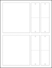 Sheet of 4.5" x 4.9" Aggressive White Matte labels