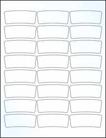Sheet of 2.5891" x 1.0619" Clear Gloss Laser labels