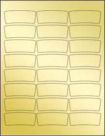 Sheet of 2.5891" x 1.0619" Gold Foil Laser labels