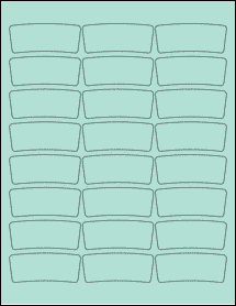Sheet of 2.5891" x 1.0619" Pastel Green labels