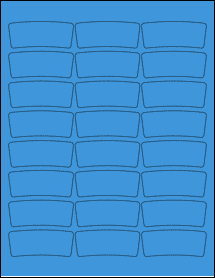 Sheet of 2.5891" x 1.0619" True Blue labels