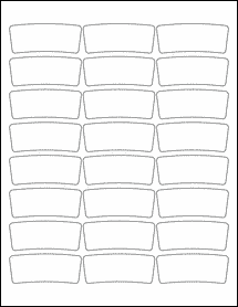 Sheet of 2.5891" x 1.0619" Standard White Matte labels