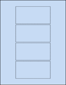 Sheet of 4.5" x 2.25" Pastel Blue labels