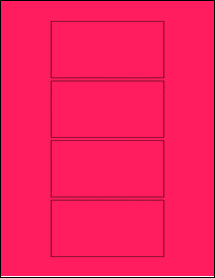 Sheet of 4.5" x 2.25" Fluorescent Pink labels