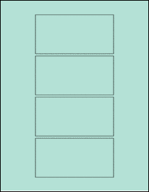 Sheet of 4.5" x 2.25" Pastel Green labels