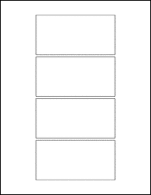 Sheet of 4.5" x 2.25" Weatherproof Polyester Laser labels