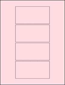 Sheet of 4.5" x 2.25" Pastel Pink labels