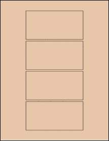 Sheet of 4.5" x 2.25" Light Tan labels