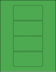 Sheet of 4.5" x 2.25" True Green labels