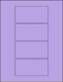 Sheet of 4.5" x 2.25" True Purple labels