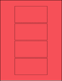 Sheet of 4.5" x 2.25" True Red labels