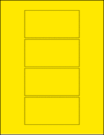 Sheet of 4.5" x 2.25" True Yellow labels