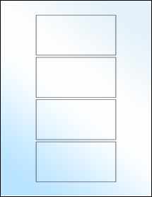 Sheet of 4.5" x 2.25" White Gloss Inkjet labels