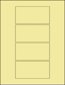 Sheet of 4.5" x 2.25" Pastel Yellow labels