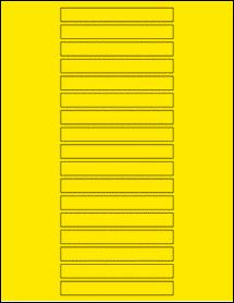 Sheet of 4.125" x 0.5" True Yellow labels