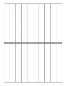 Sheet of 0.75" x 5" Weatherproof Matte Inkjet labels