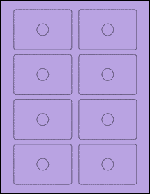 Sheet of Business Card CD True Purple labels