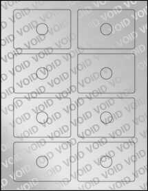 Sheet of Business Card CD Void Silver Polyester labels