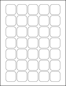 Sheet of 1.3125" x 1.3125" Blockout labels