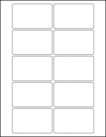 Sheet of 3.24" x 1.99" 100% Recycled White labels