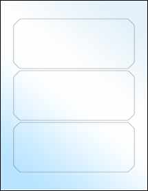 Sheet of 7" x 2.875" White Gloss Inkjet labels