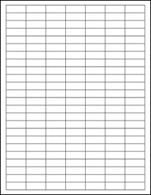 Sheet of 1.125" x 0.4375" Weatherproof Polyester Laser labels
