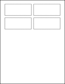 Sheet of 3.5" x 1.5" Weatherproof Polyester Laser labels