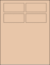 Sheet of 3.5" x 1.5" Light Tan labels