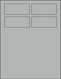 Sheet of 3.5" x 1.5" True Gray labels