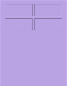 Sheet of 3.5" x 1.5" True Purple labels