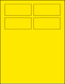 Sheet of 3.5" x 1.5" True Yellow labels