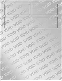 Sheet of 3.5" x 1.5" Void Silver Polyester labels