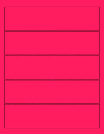 Sheet of 7.8125" x 1.9375" Fluorescent Pink labels