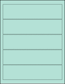 Sheet of 7.8125" x 1.9375" Pastel Green labels
