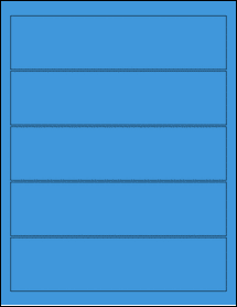 Sheet of 7.8125" x 1.9375" True Blue labels