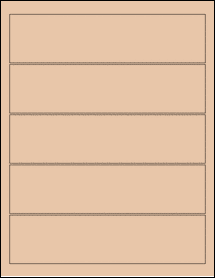Sheet of 7.8125" x 1.9375" Light Tan labels