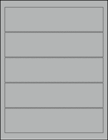 Sheet of 7.8125" x 1.9375" True Gray labels