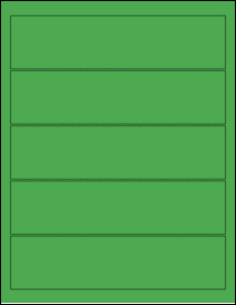 Sheet of 7.8125" x 1.9375" True Green labels