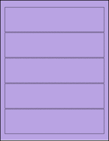 Sheet of 7.8125" x 1.9375" True Purple labels