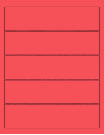 Sheet of 7.8125" x 1.9375" True Red labels