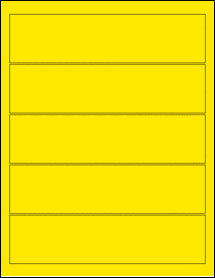 Sheet of 7.8125" x 1.9375" True Yellow labels