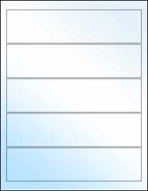 Sheet of 7.8125" x 1.9375" White Gloss Laser labels