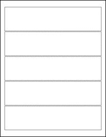 Sheet of 7.8125" x 1.9375" Standard White Matte labels