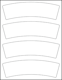 Sheet of 7.888" x 2.4227" Removable White Matte labels