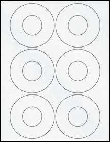 Sheet of 3.4375" Circle Clear Matte Inkjet labels