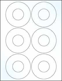 Sheet of 3.4375" Circle Clear Gloss Inkjet labels