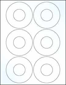 Sheet of 3.4375" Circle Clear Gloss Laser labels